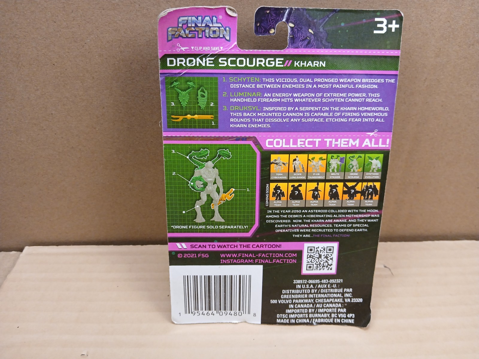 Final Faction 2021 Drone,Decimator,Scourge Pack Lot of 3 Figures & Accessories