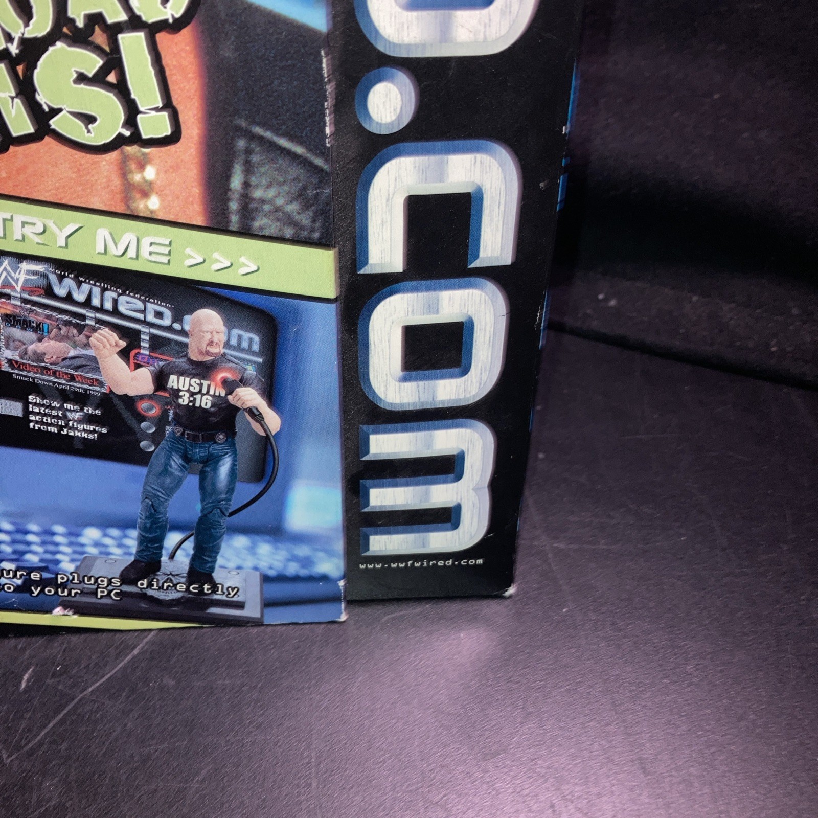 WWE WWF STONE COLD Steve Austin Internet Active Electronic Figure Jakks 1999 New