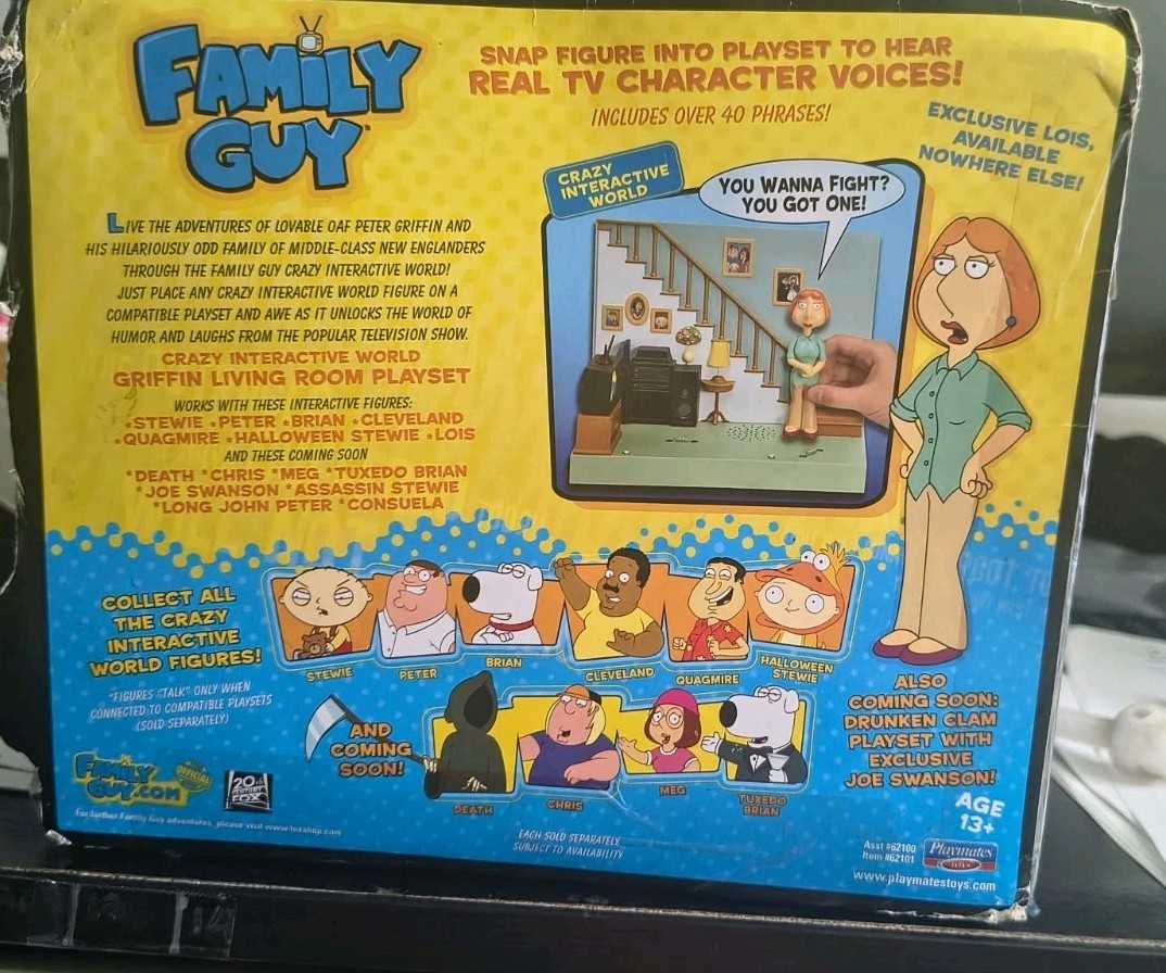 Playmates Family Guy Crazy Interactive World Griffin Living Room with Lois