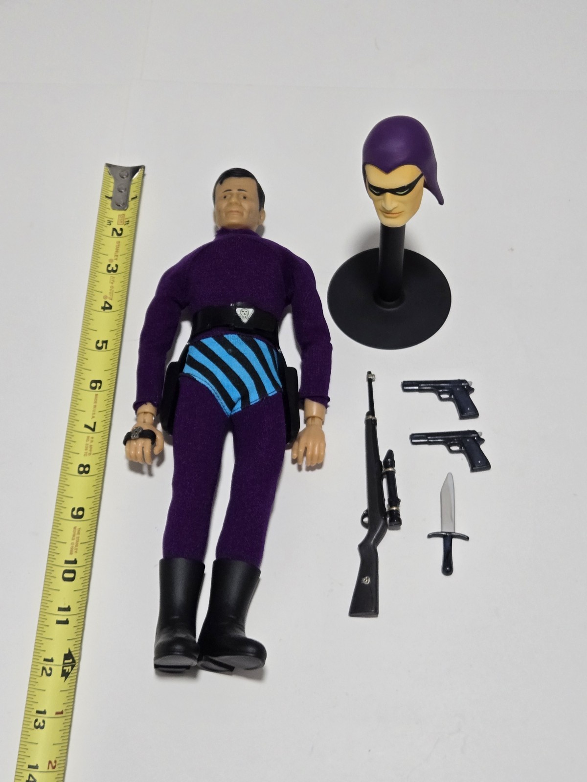 Vtg Playing Mantis CAPTAIN ACTION “THE PHANTOM” Figure, Outfit & Accessories