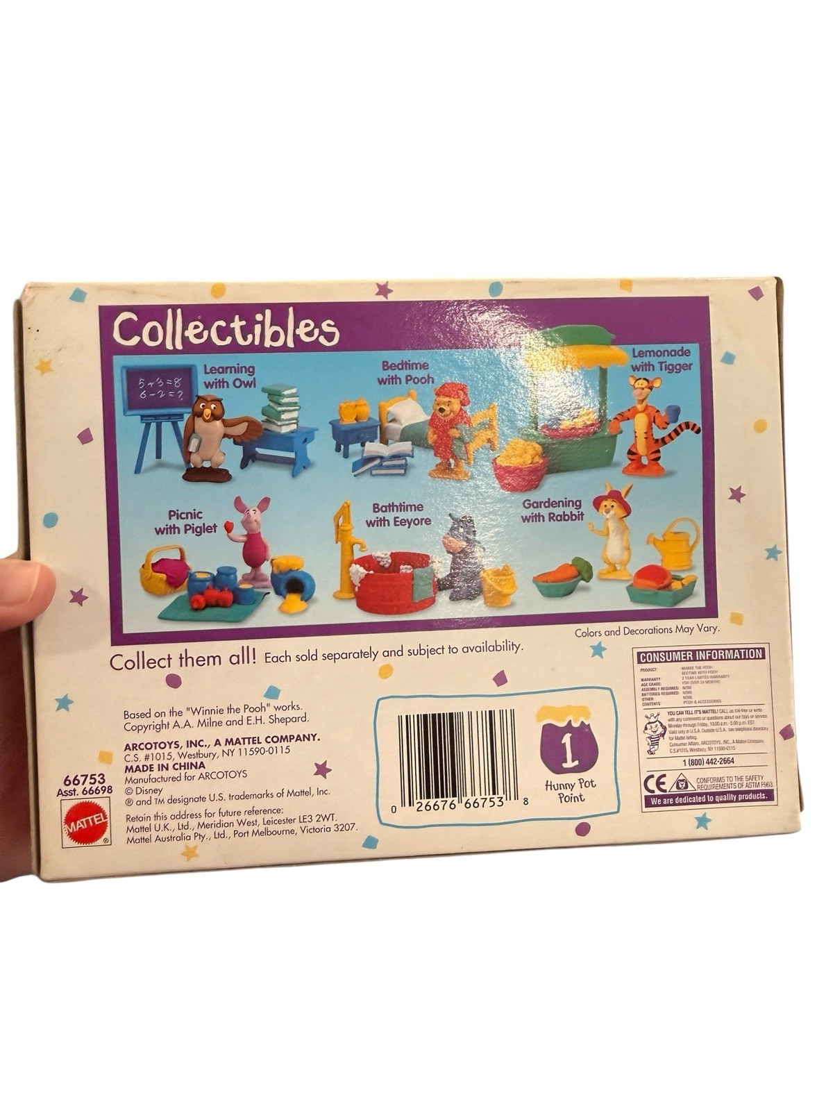 New Mattel Winnie the Pooh Set Bedtime With Pooh Collectible Figure Vintage