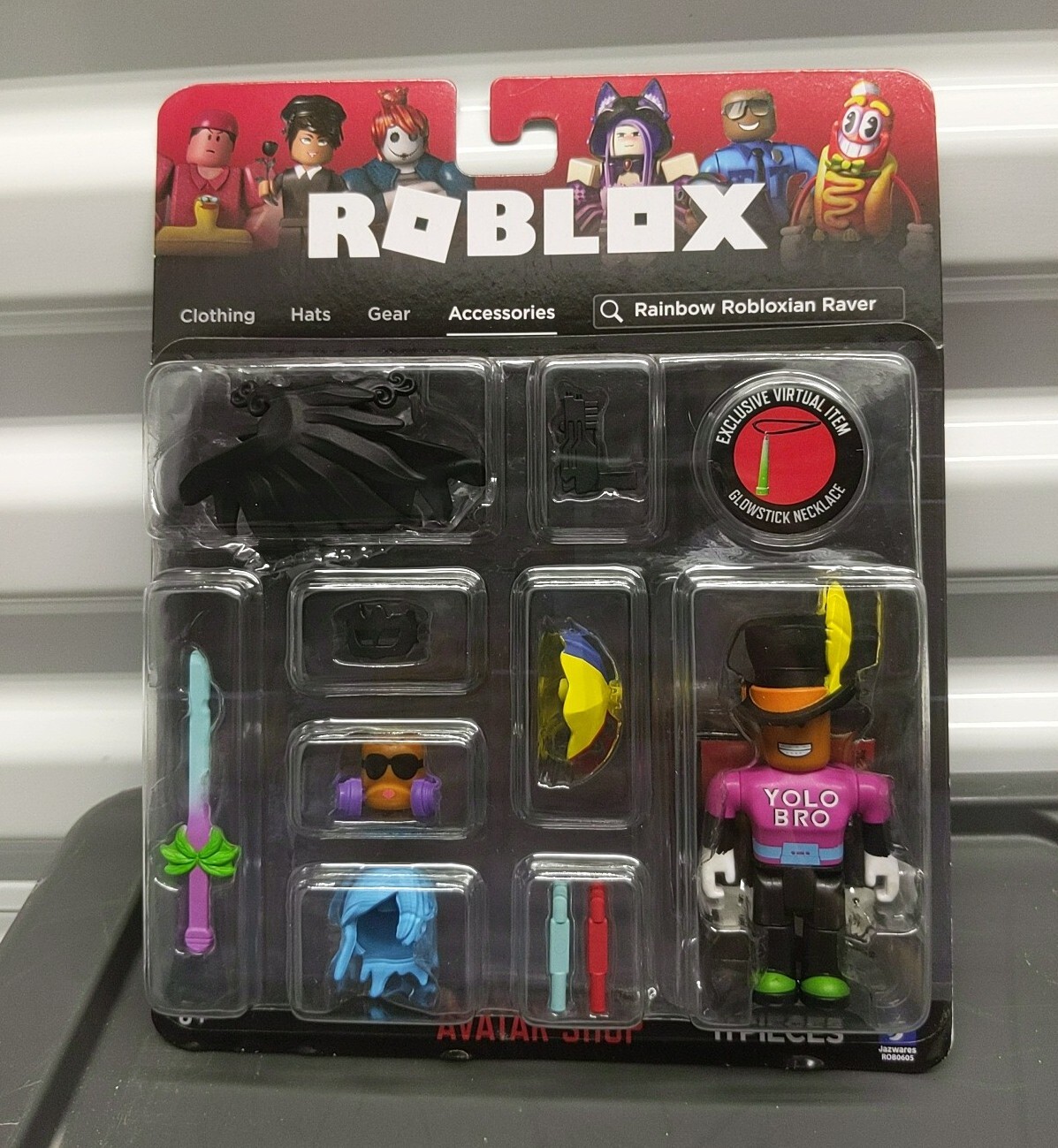 Roblox Avatar Shop Rainbow Robloxian Raver 11 Pc Exclusive Virtual Item New