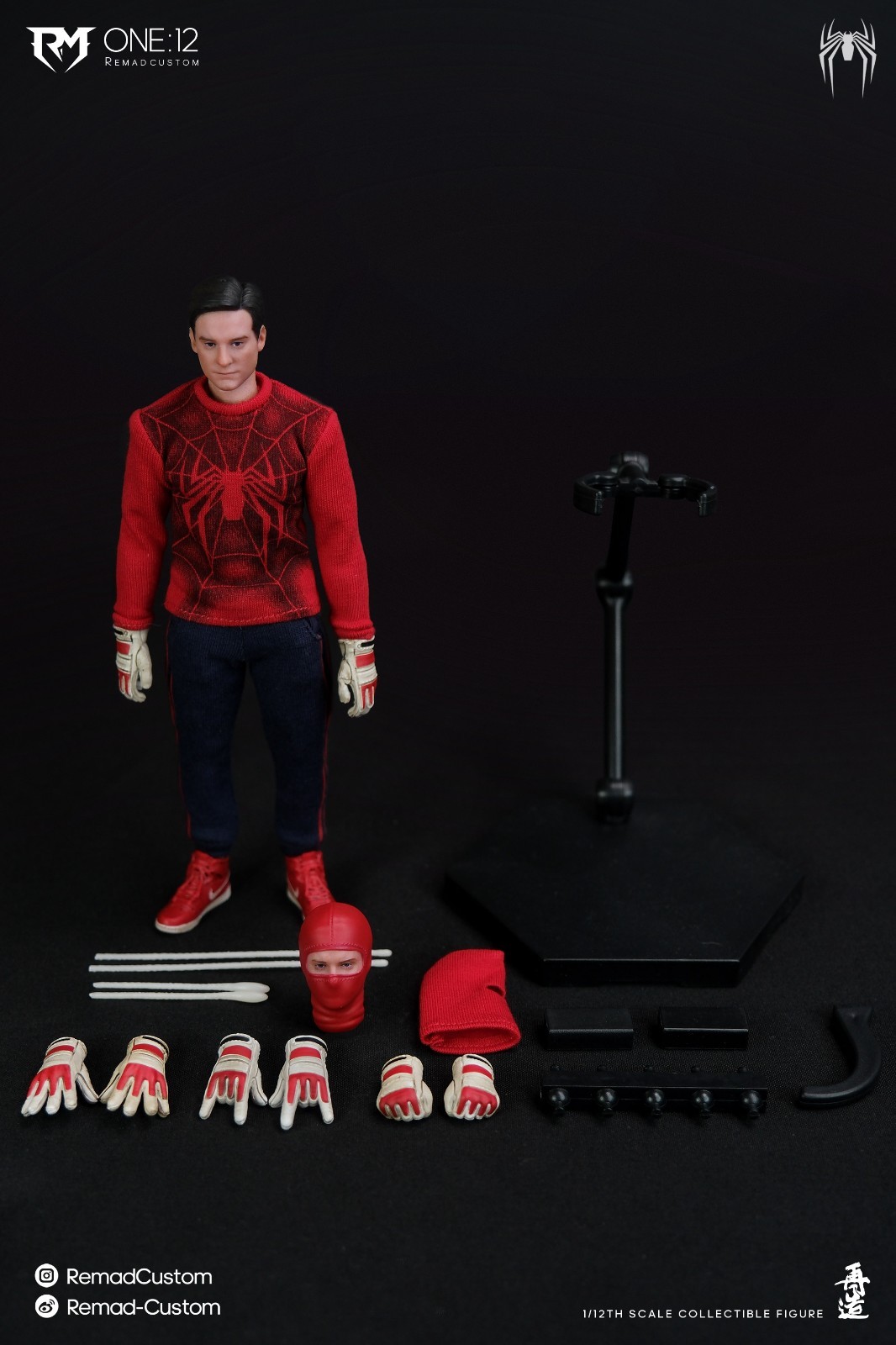 Remad Custom 1/12 RM-008 Human Wrestler Tobey Maguire Action Figure Model