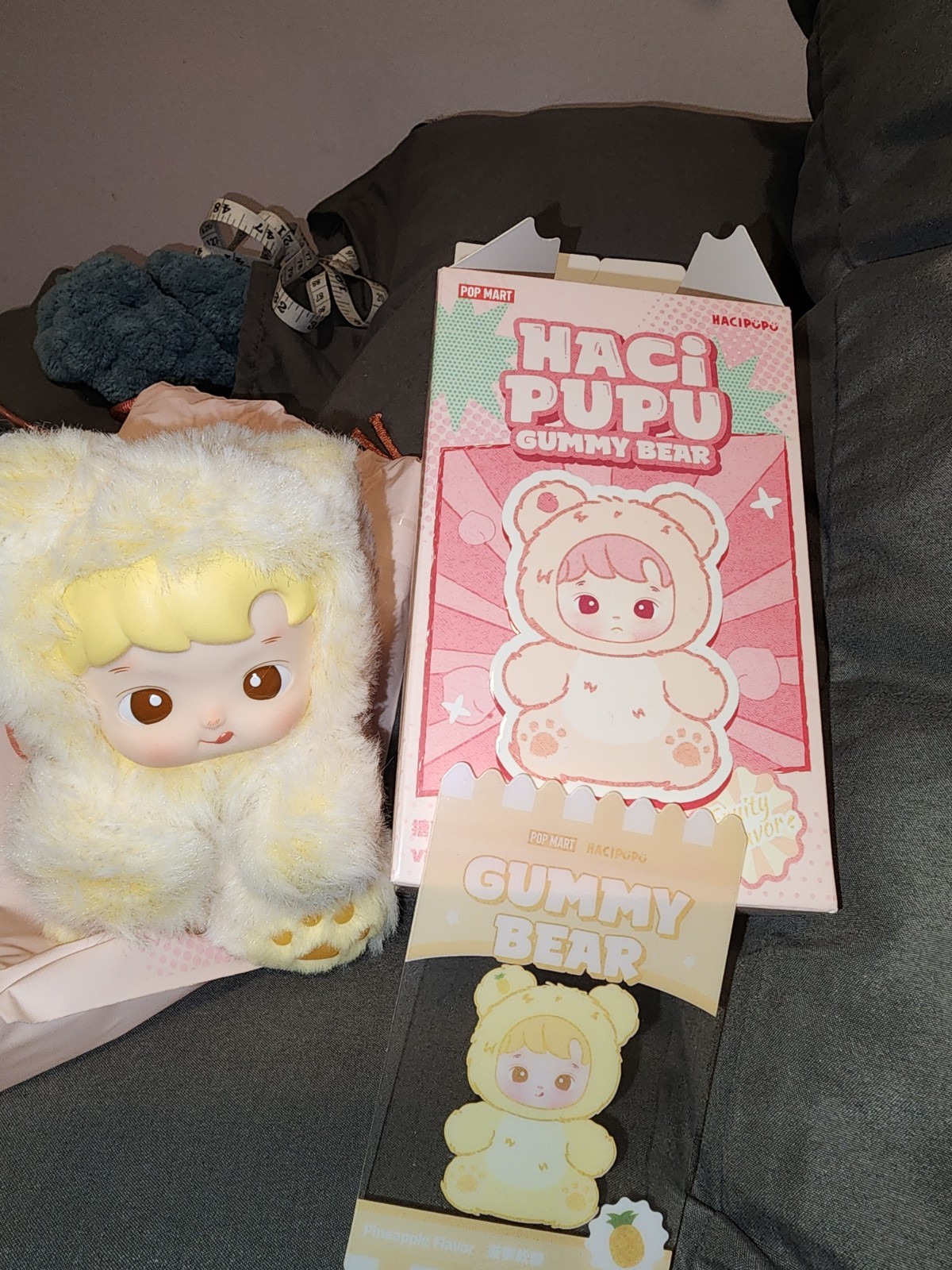New Pop Mart Hacipupu Gummy Bear Pineapple Scented Vinyl Plush Open Confirmed