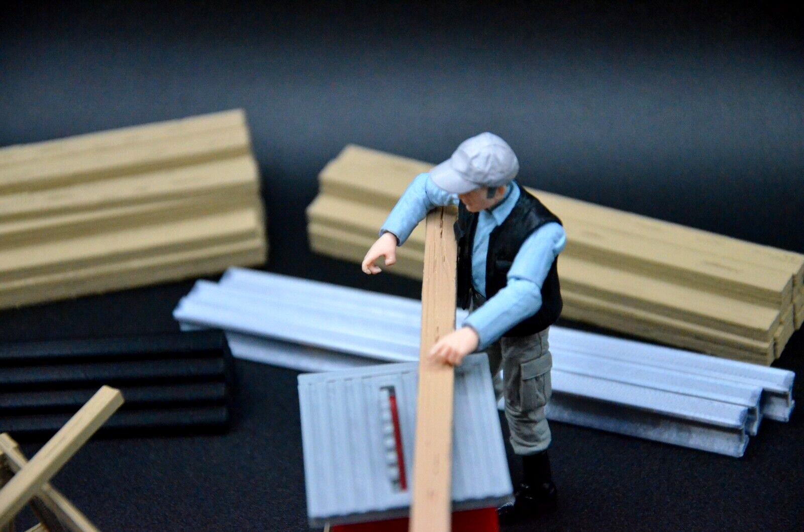 CONSTRUCTION PLAYSET PARTS 3.75 INCH FIGURE DIORAMA STAR WARS GI JOE CUSTOM