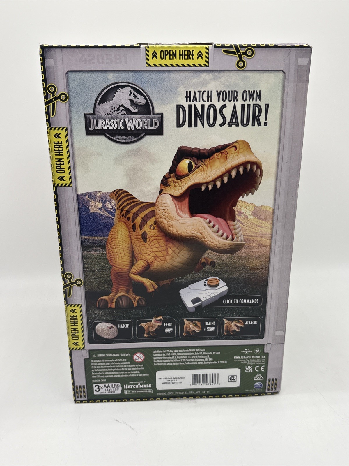 Jurassic World Park Primal Hatch T-REX Tyrannosaurus Rex Dinosaur Egg Toy New
