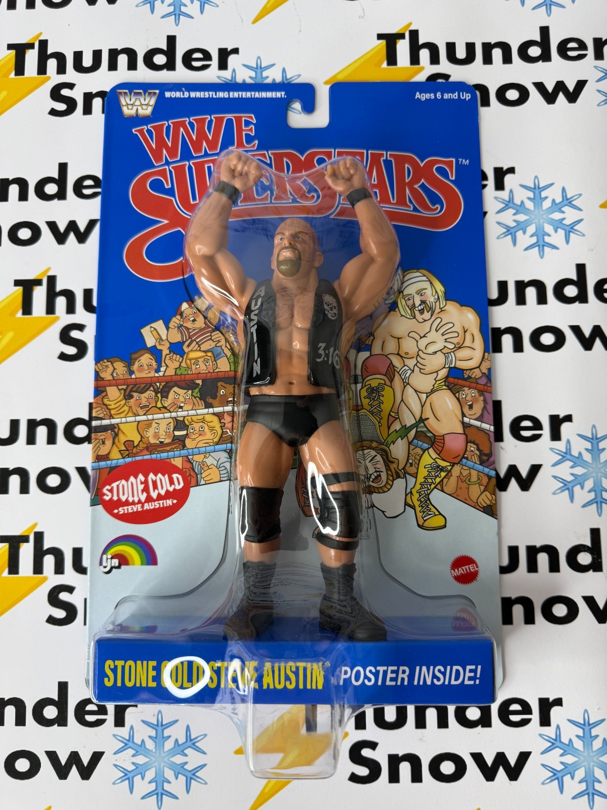 Stone Cold Steve Austin WWE Superstars + Poster Inside Action Figure