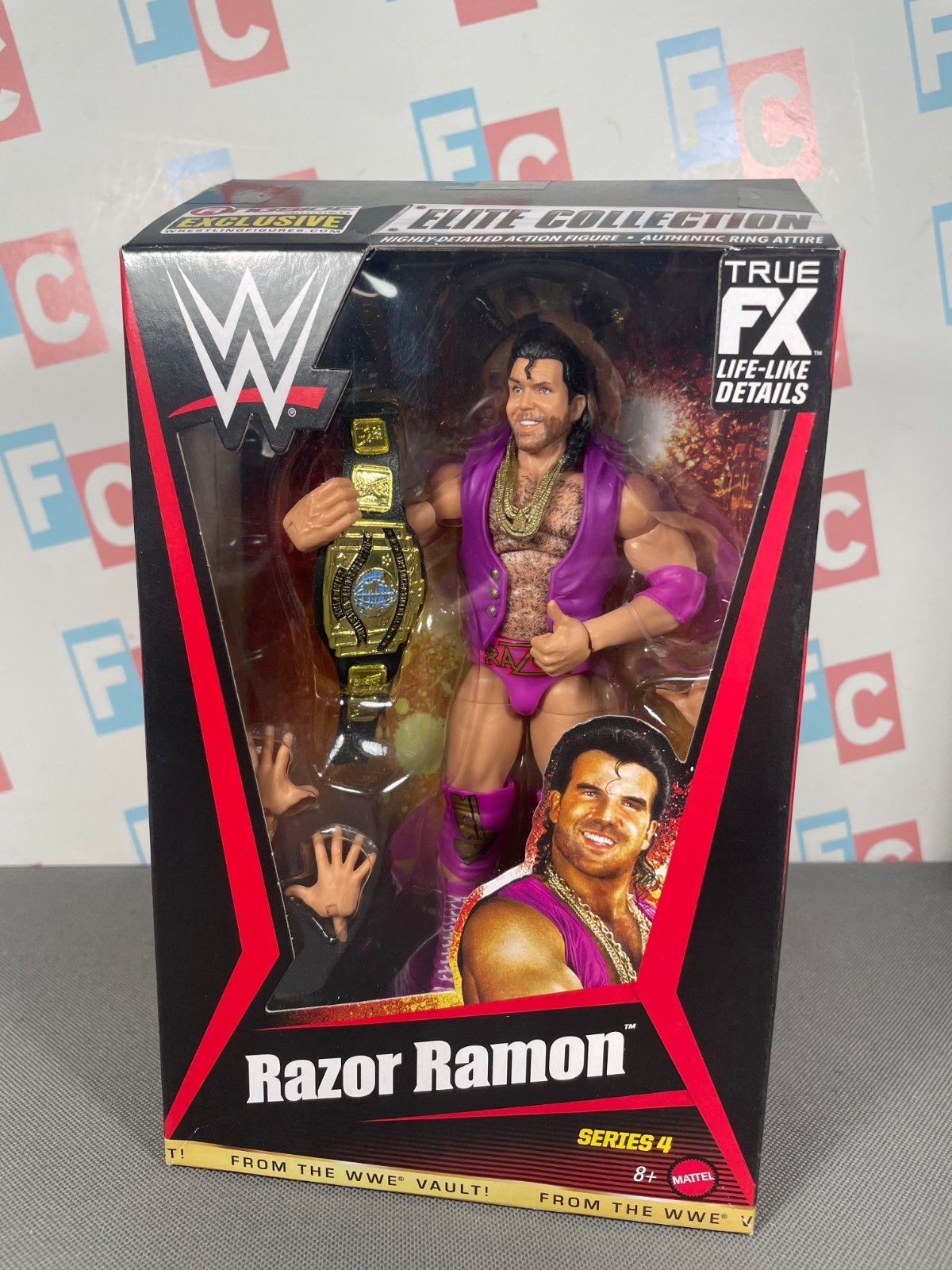 WWE Wrestling Mattel Elite From the Vault Series 4 Razor Ramon Figure IC Belt