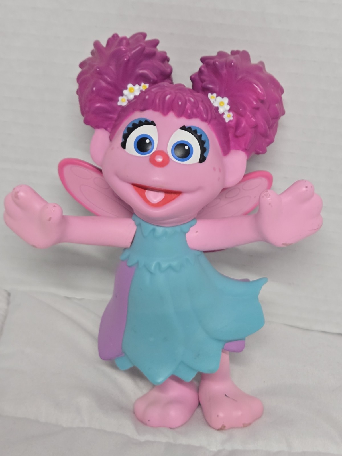 Vtg Sesame Street Abby Cadabby 7″ Fairy Hard Plastic Figure Cake Topper Decor