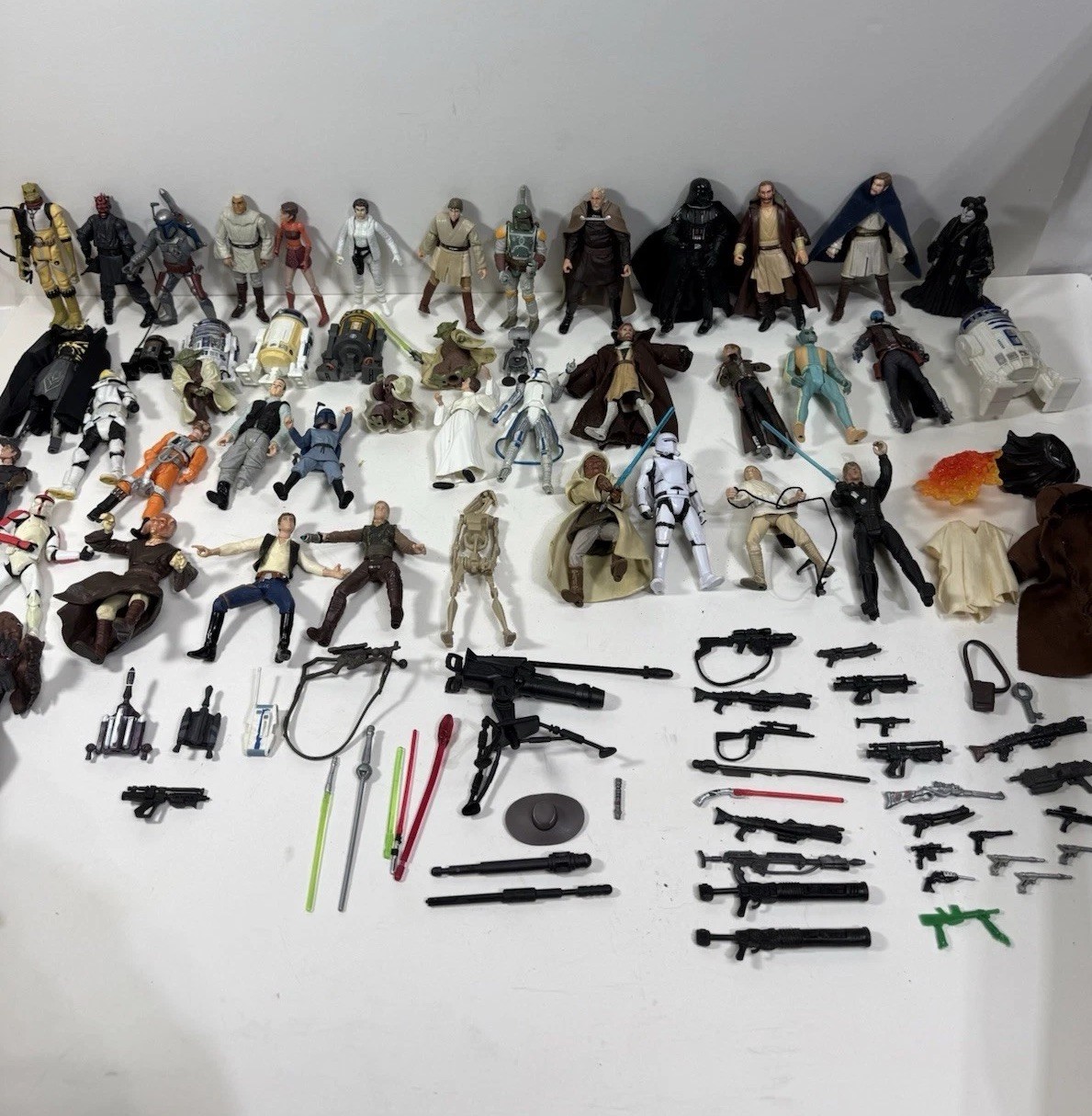 Star Wars 3 to 4in Action Figures Mixed Lot 44 / Weapons Accessories Hasbro