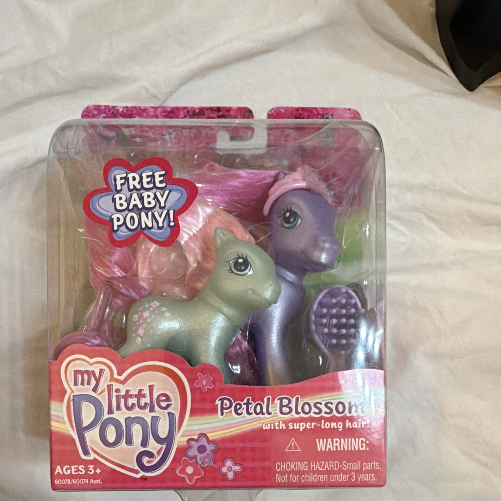 My Little Pony Petal Blossom Super-Long Hair Figure w/ Baby Pony & Brush(2003)