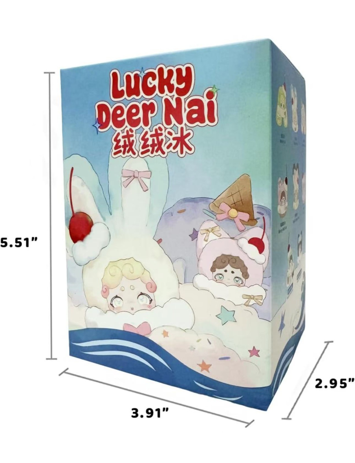 Lucky Deer Nai Goodnight Little Bunny Fluffy Ice 5.9″ Blind Box Plush Doll