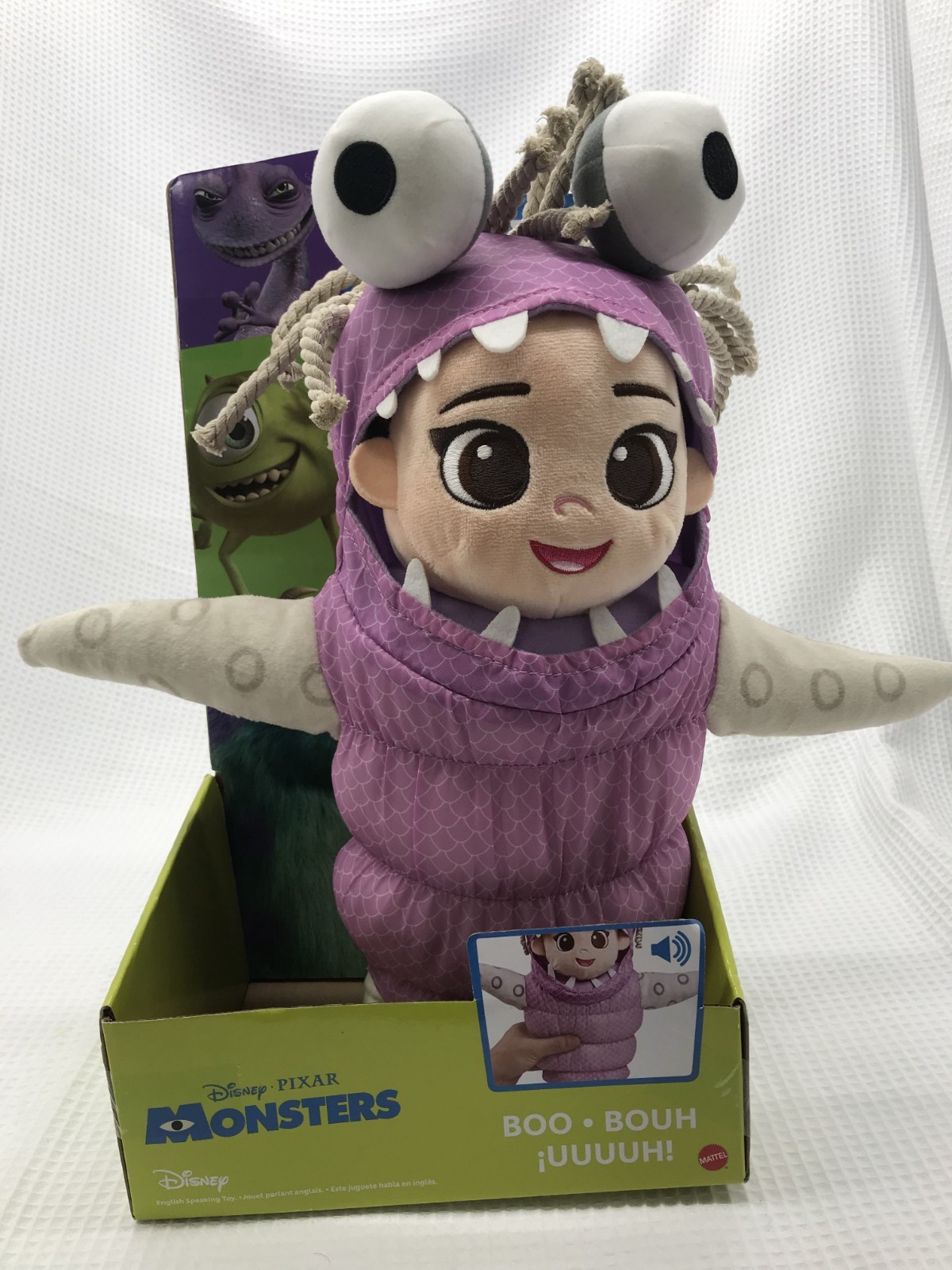 NEW Disney Pixar Monsters Inc Talking Boo Doll Plush SOUND WORKS English RETIRED