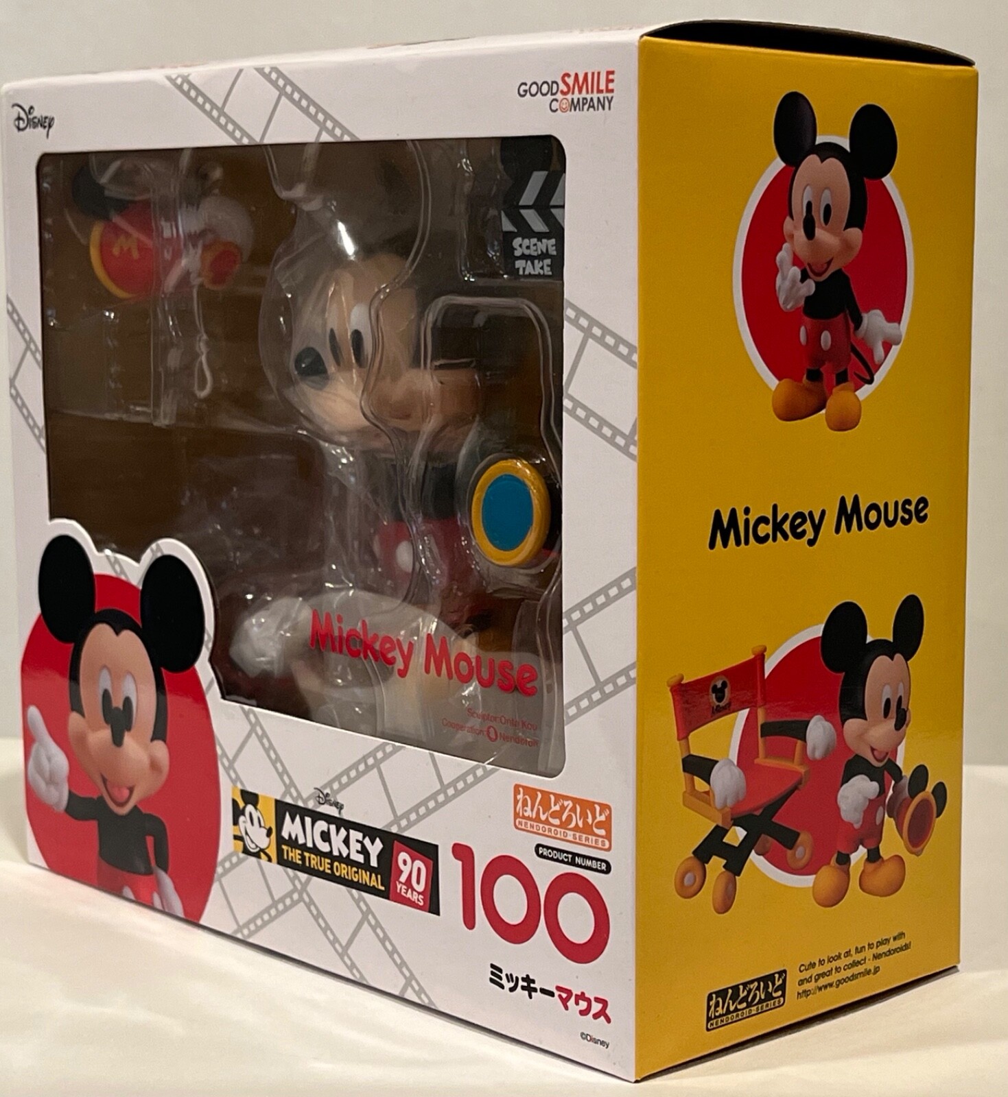 DISNEY MICKEY MOUSE 90 YEAR ANNIVERSARY 100 POSABLE NENDOROID FIGURE #100