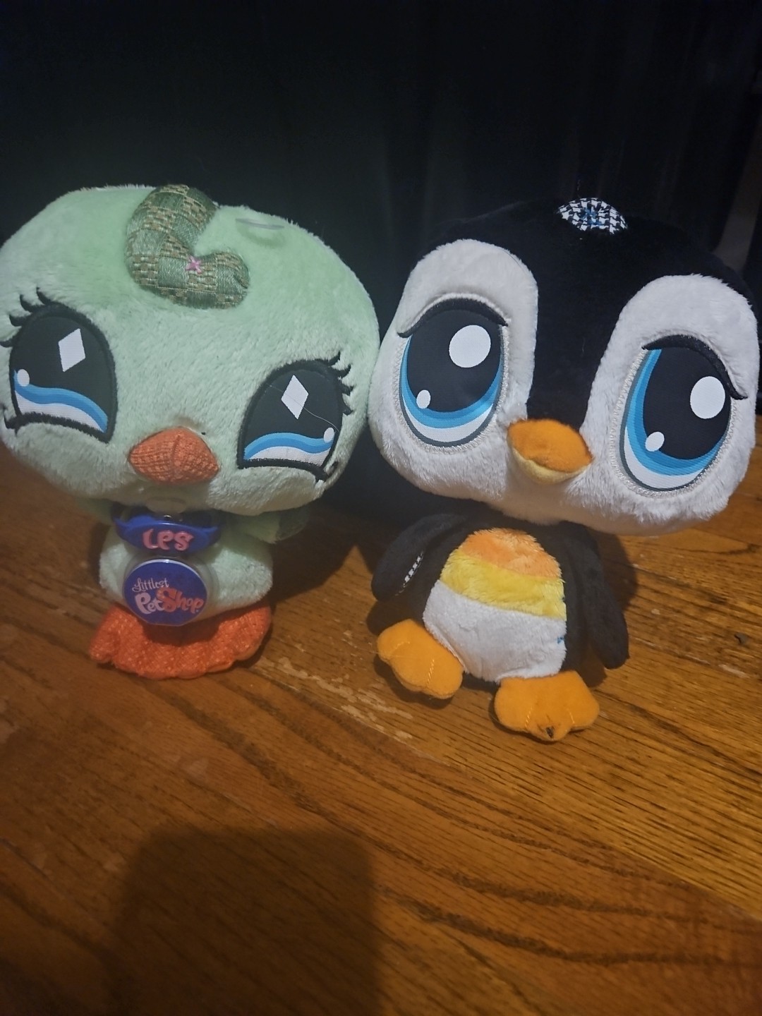 LPS Littlest Pet Shop Penguin Plush Black White And Green Bird Plush Hasbro