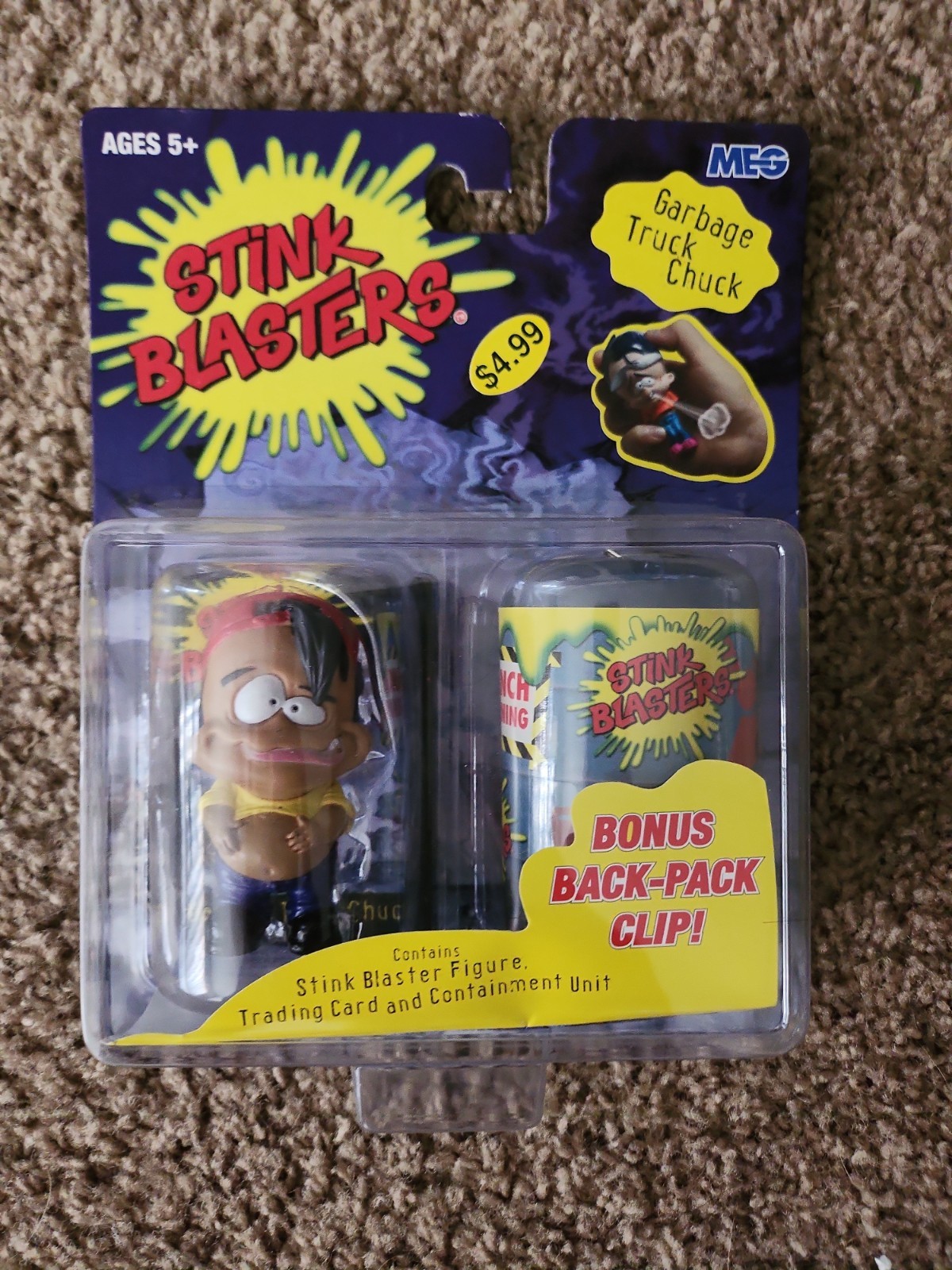 Stink Blasters Garbage Truck Chuck Trading Card and Unit Sealed Package