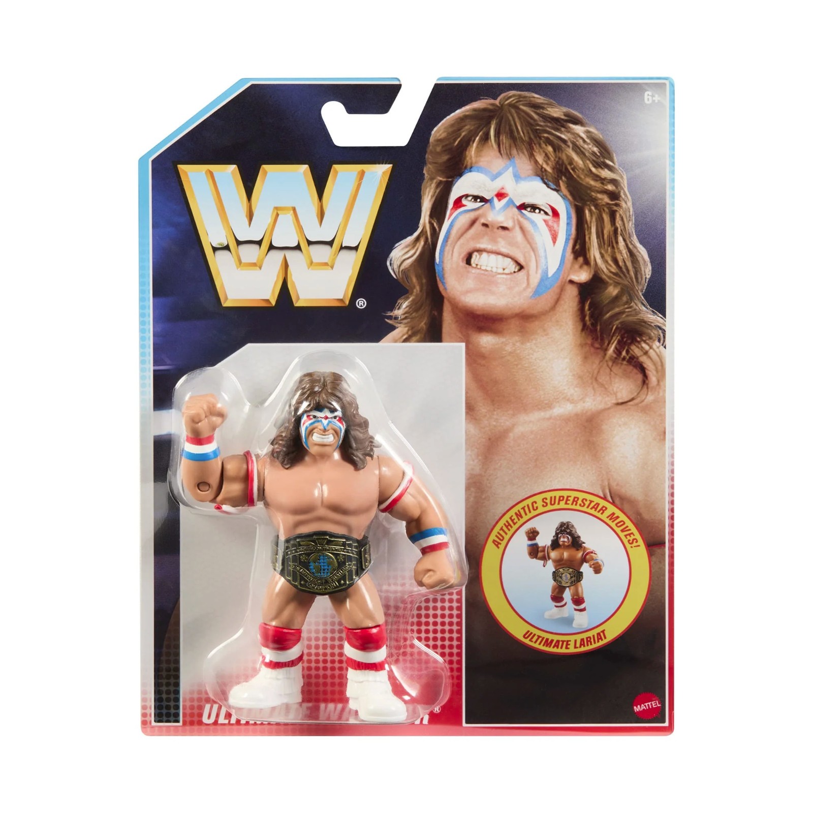 Mattel WWE Retro Collection 4.5″ Figure – THE ULTIMATE WARRIOR with Champ Belt