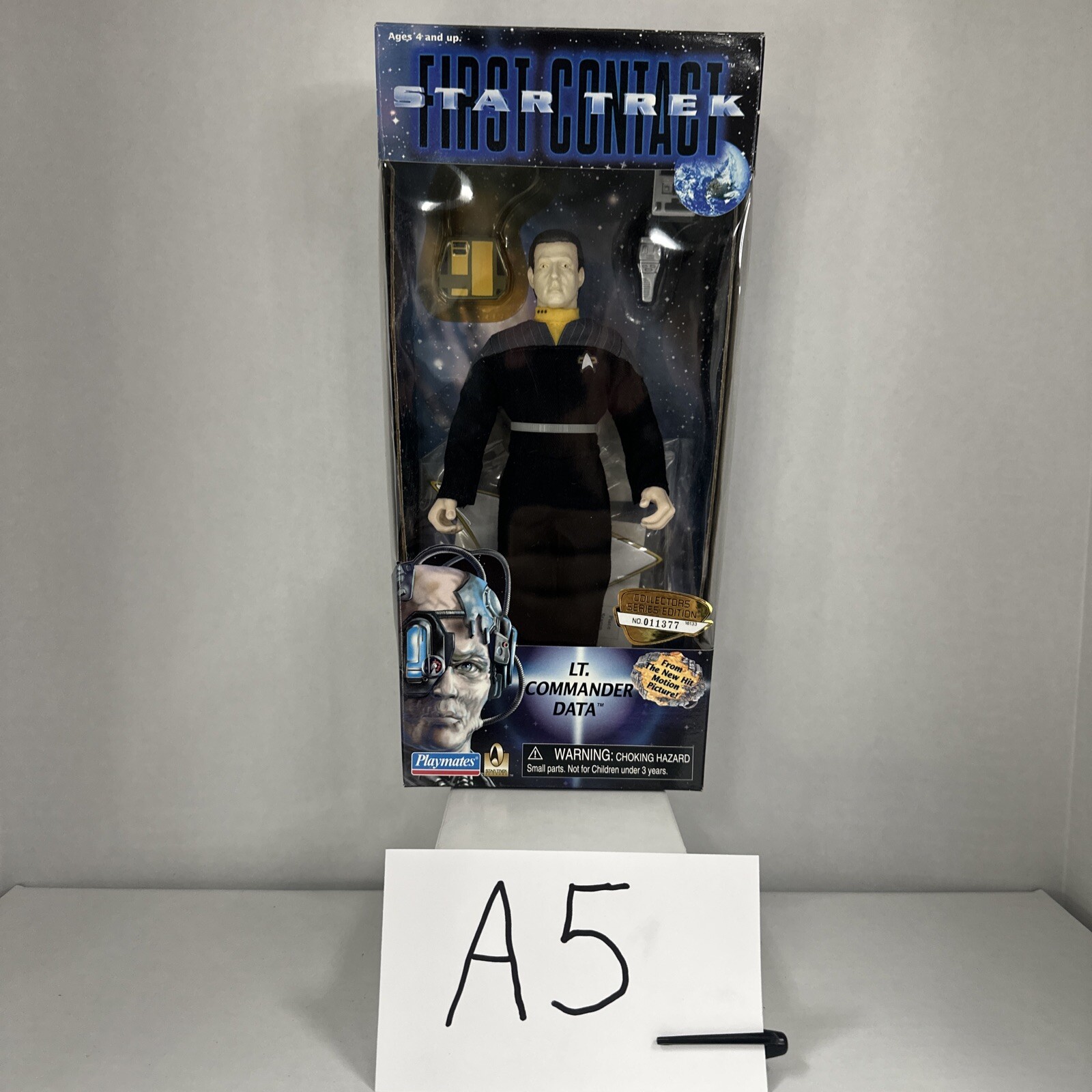 Star Trek 9″ First Contact movie DATA action figure Playmates MIB 1022
