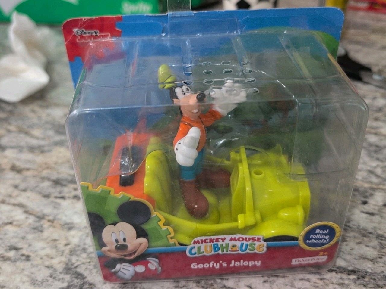 Fisher-Price Disney Mickey Mouse Clubhouse Goofy’s Jalopy and Figure Set NEW