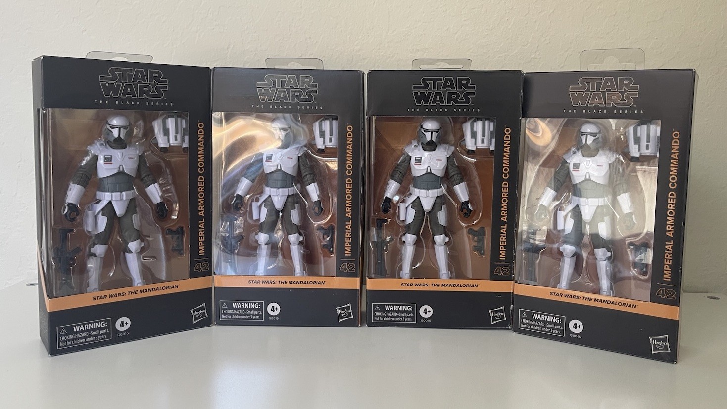 Hasbro Star Wars Black Series Imperial Armored Commando #42 LOT (X4) -NEW