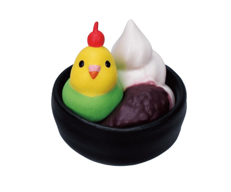 Cute Blind Box Capsule Tiny Toy Animal Parrot Bird 1 Random Food Mini Figure
