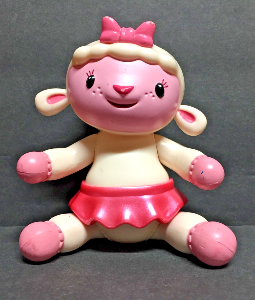 Disney Lambie the Lamb Sheep from Doc Mc Stuffins Plastic Toy Figure 4″ Tall