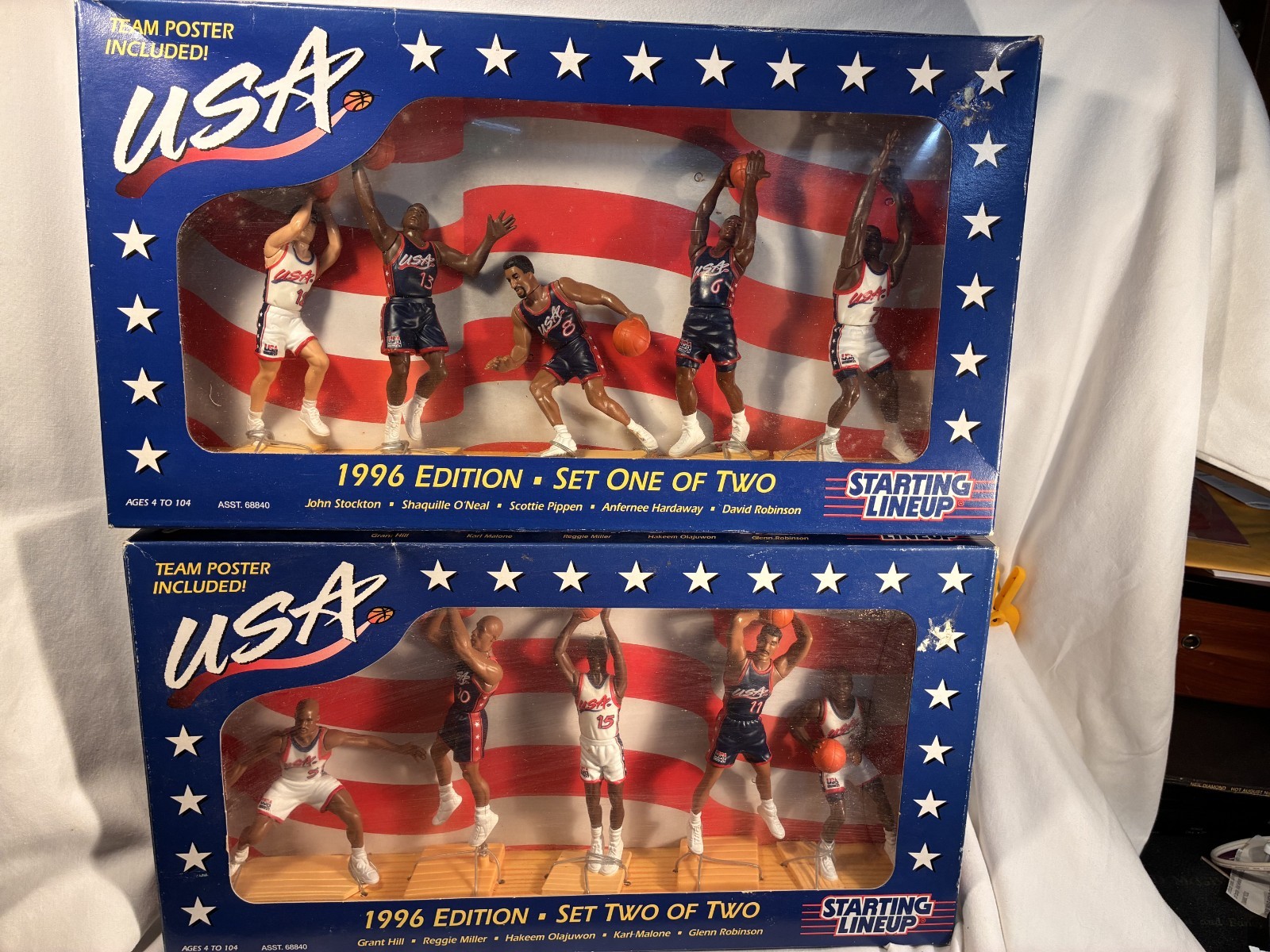 Starting Lineup 1996 Edition Dream Team USA Basketball COMPLETE #1 + #2 SETS
