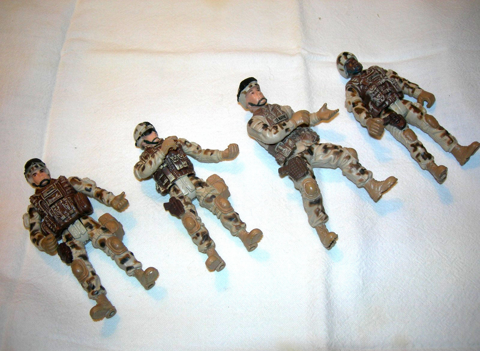 4 US Marines Military Action Figures EXCITE Bendable