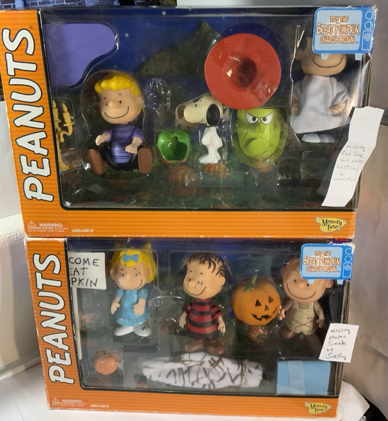 2 Peanuts Memory Lane It’s The Great Pumpkin Charlie Brown 2002 Incomplete