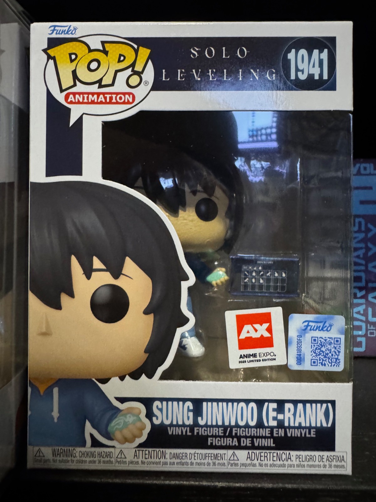 SOLO LEVELING Sung Jinwoo E-Rank 2025 ANIME EXPO SHOW STICKER + POP PROTECTOR
