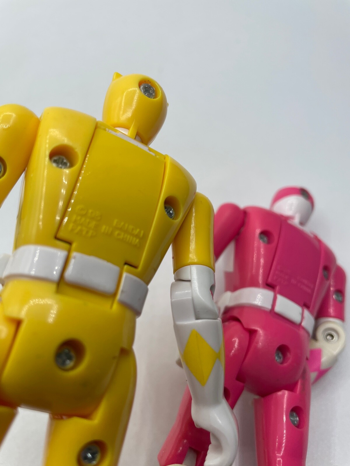 4 Power Rangers 1995 Yellow, Pink, Black Rangers