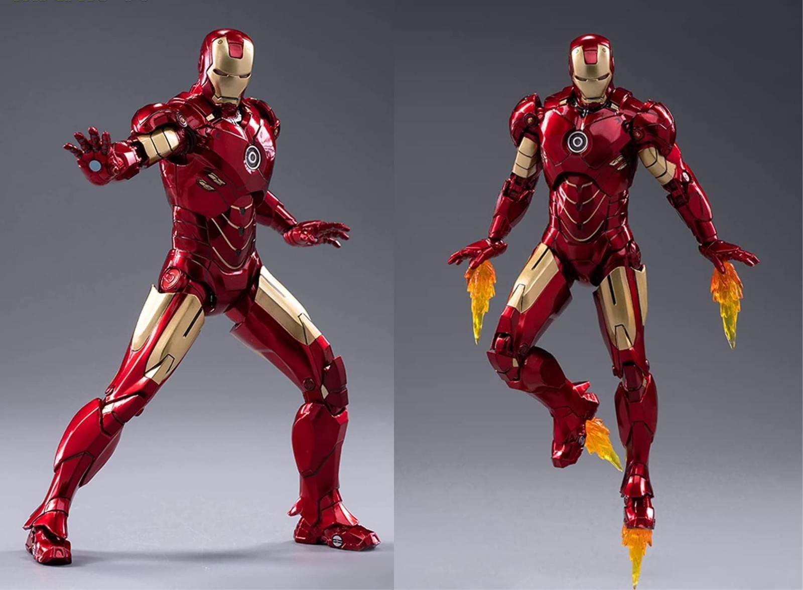 Marvel Avengers Iron Man Mark 4 MK4 Ironman Toy LED Light Action Figure Model