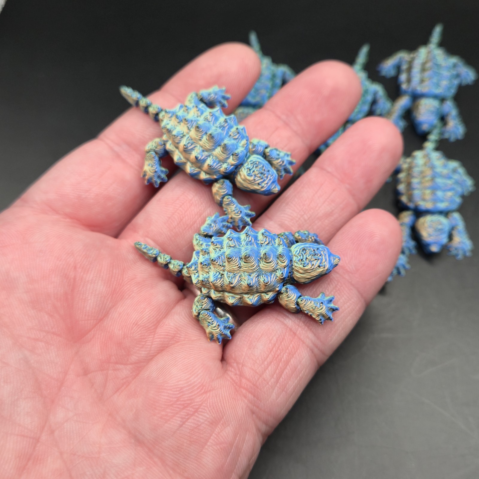 2″ Baby Snapping Turtle Figure 3D Printed Novelty Multi Color – 1PC