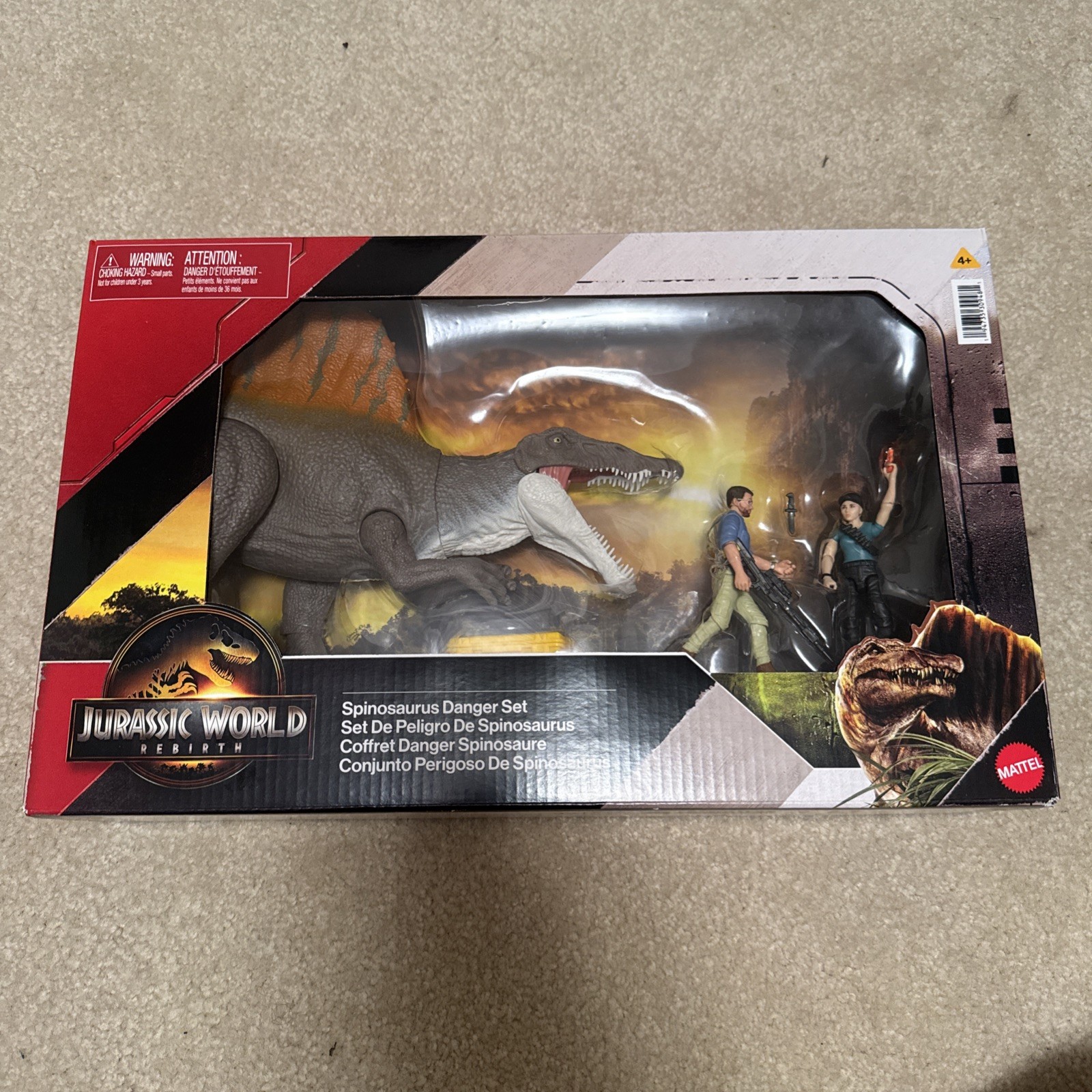 Jurassic World Rebirth Movie Spinosaurus Danger Dinosaur Set JGB54 New