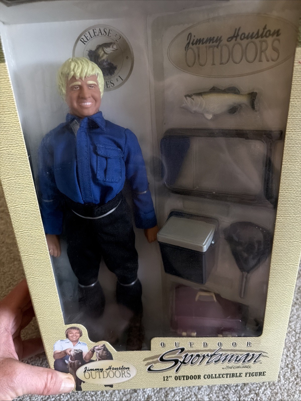 JIMMY HOUSTON Outdoor Sportsman 12″ Figure 12502 Ertl Collectibles NIB 2001