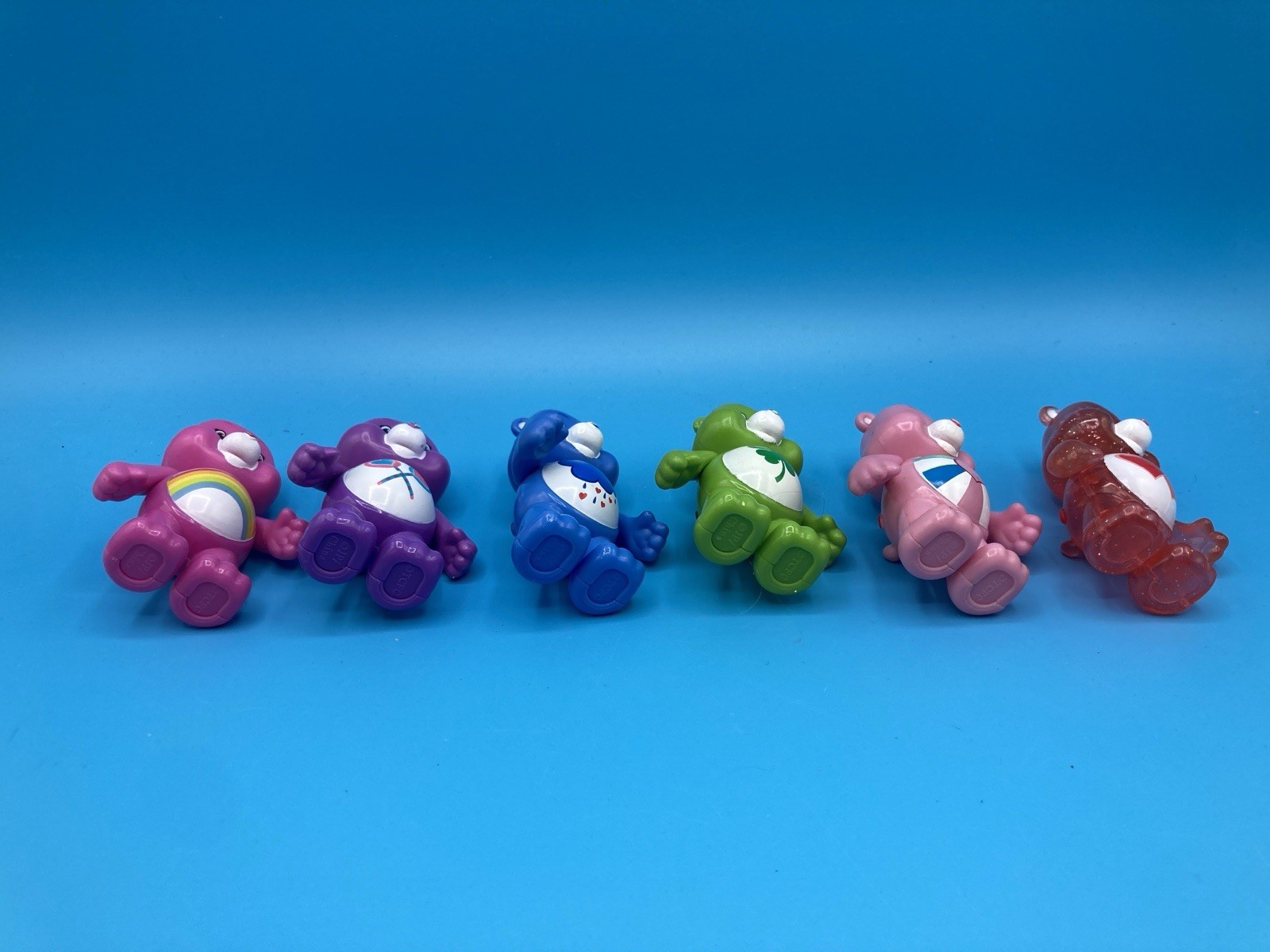 Care Bears 3″ poseable figures 6 pc lot Just Play 2016 Love-A-Lot Glitter Fun