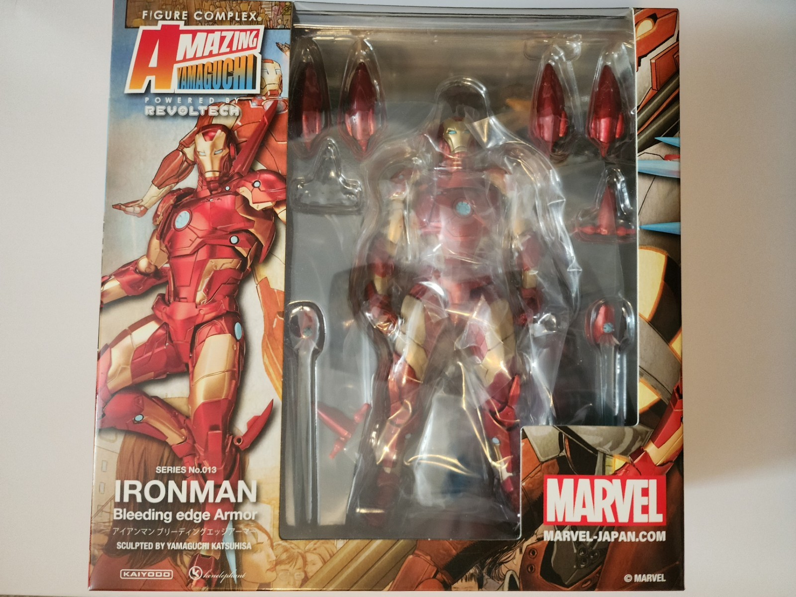 Marvel Amazing Yamaguchi Revoltech No.013 Iron Man (Bleeding Edge Armor) Figure