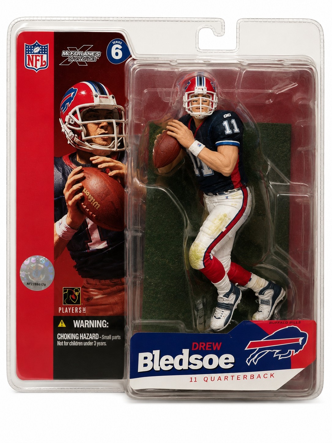 Drew Bledsoe Buffalo Bills Quarterback Action Figure Brand New McFarlane Toys