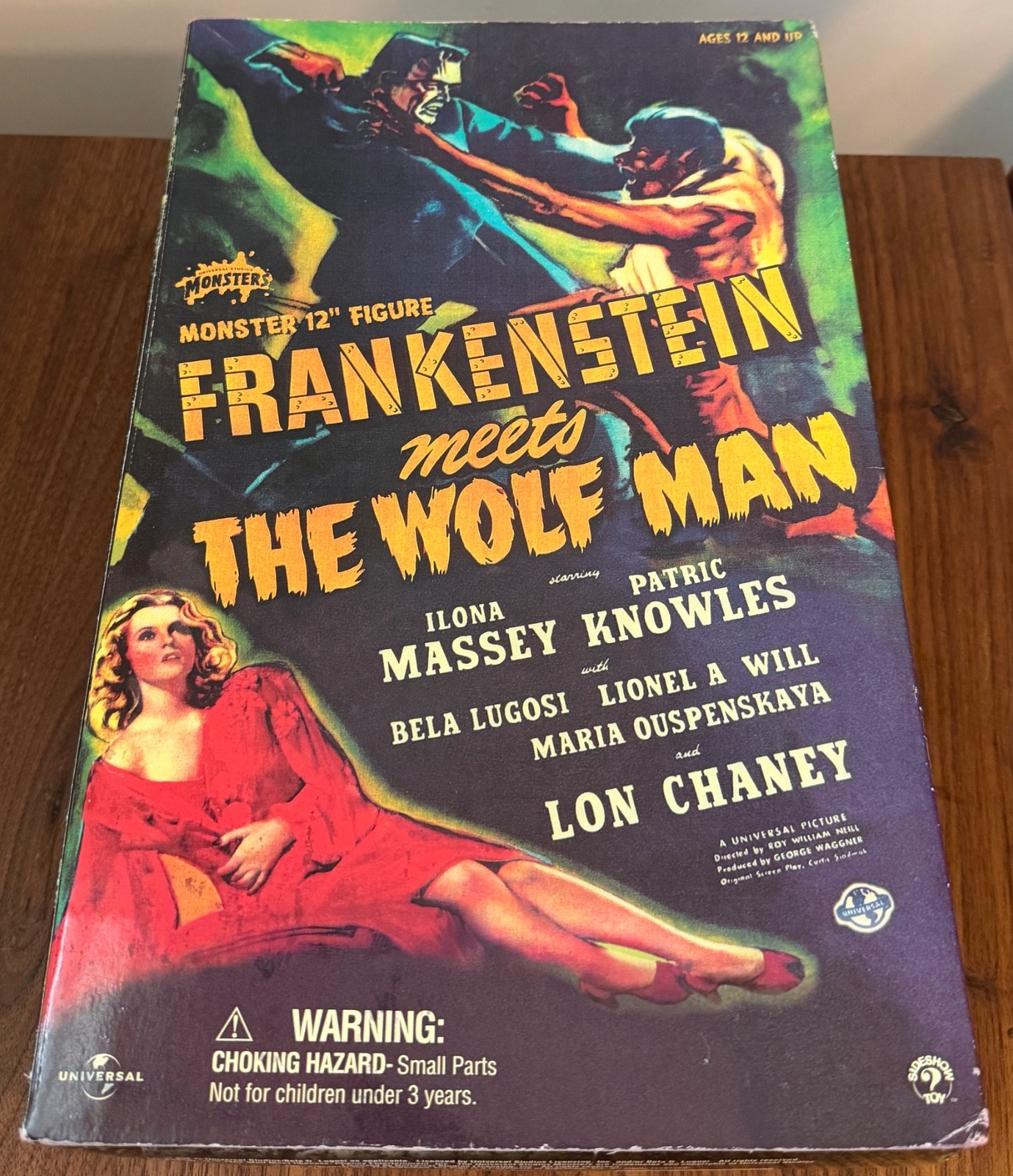 Sideshow Universal Monsters Frankenstein Meets The Wolf Man 12″ Figure 2001 New