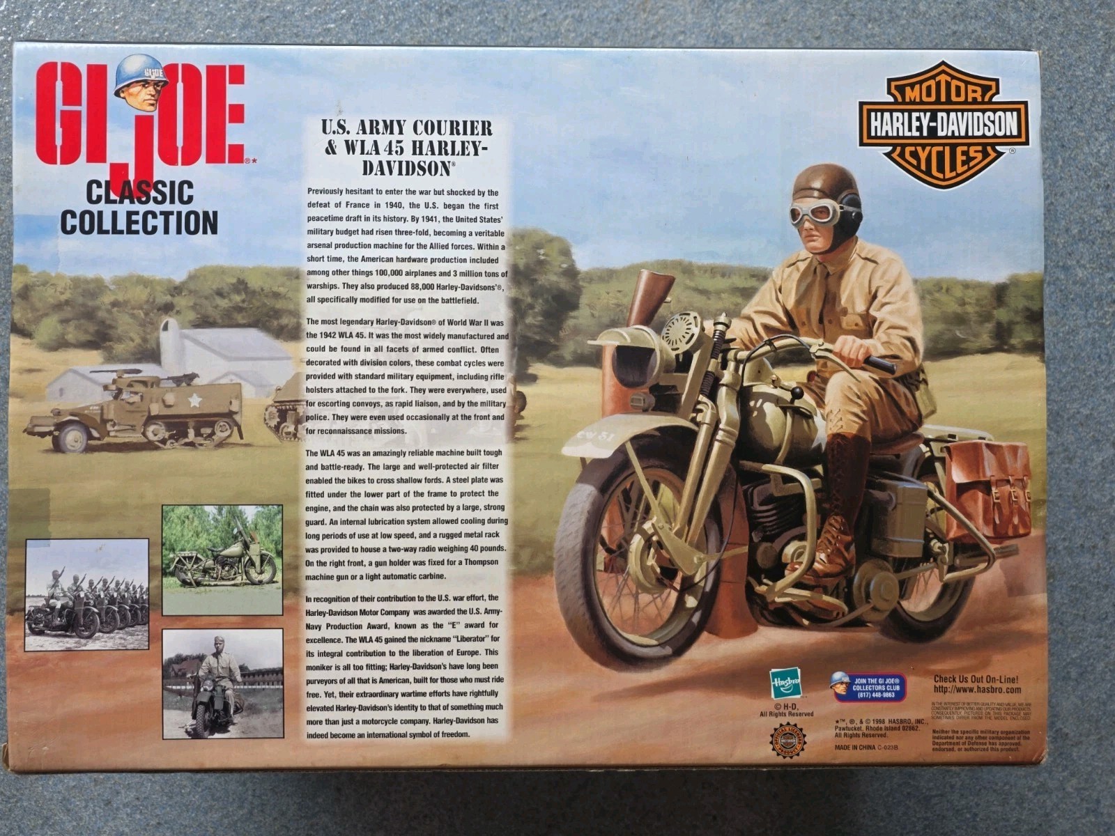 GI Joe Classic Collection 35th Anniversary Harley Davidson WWII Army Courier NIB