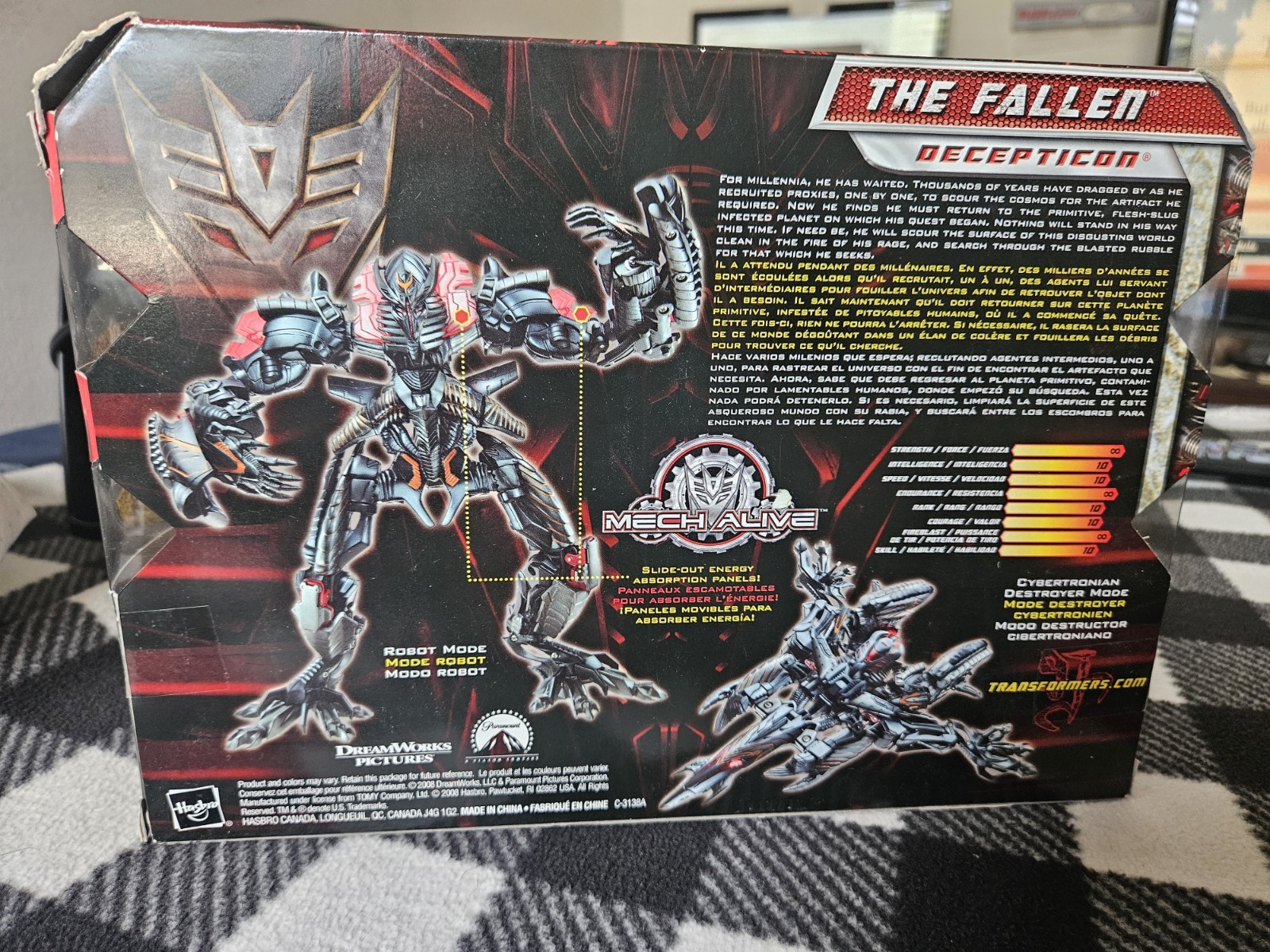 Transformers Revenge Fallen The Fallen Voyager ’09 Misb