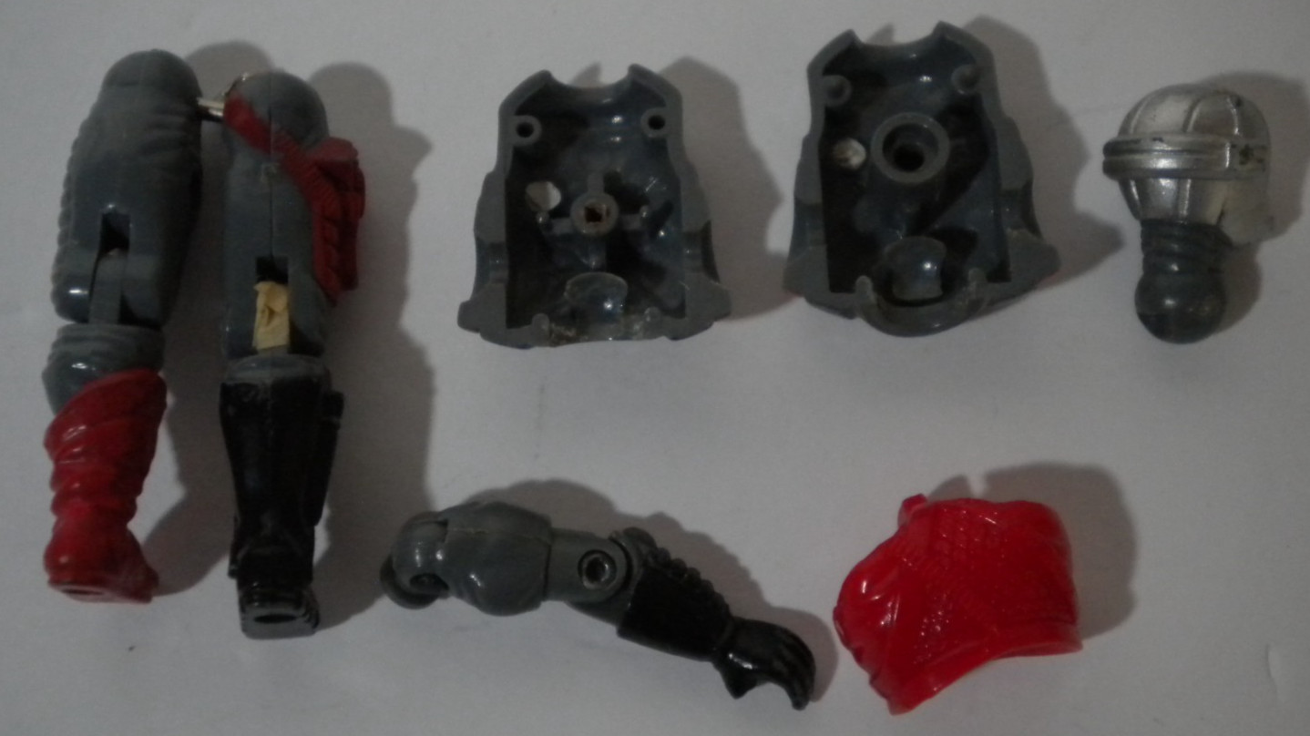 Vintage 1990 GI Joe Vapor Action Figure Parts INCOMPLETE POOR COND 90s Head Body