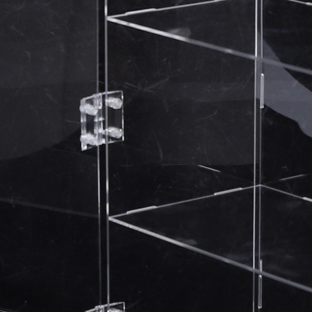 Acrylic Display Case Clear for 3Tier Dustproof Toy Showcase Holder Display Shelf