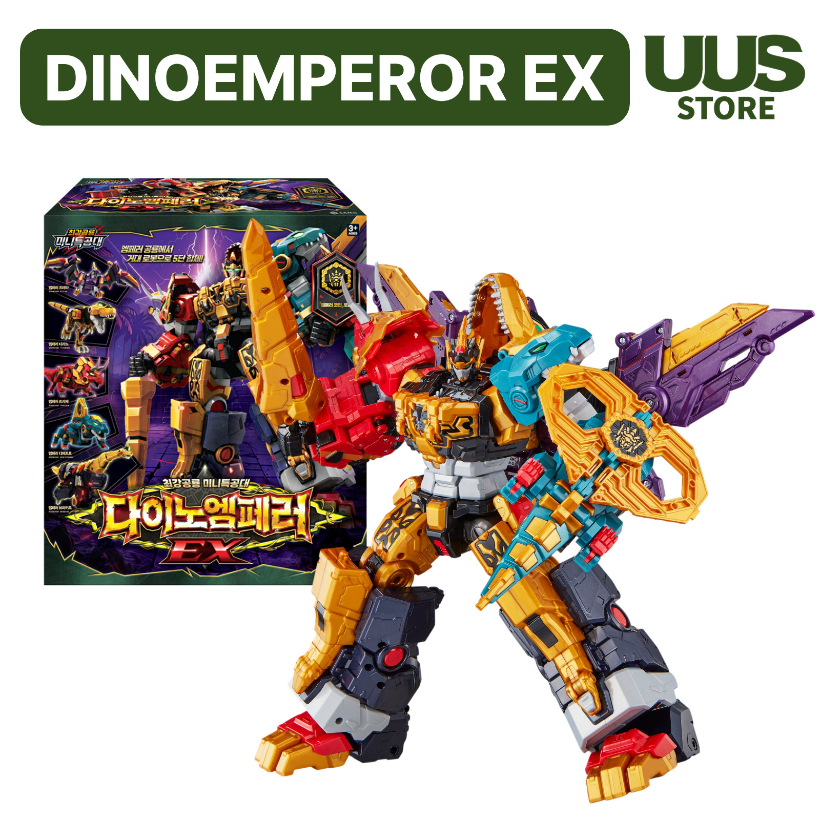 Miniforce Dinoid Warrior DINO EMPEROR EX Transformer Robot SAMG