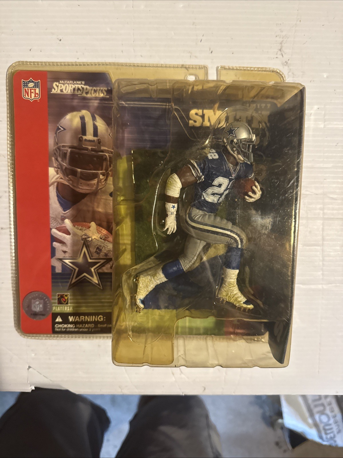 MCFARLANE TOY NFL SERIES 1 DALLAS COWBOY EMMITT SMITH BLUE VARIANT RARE