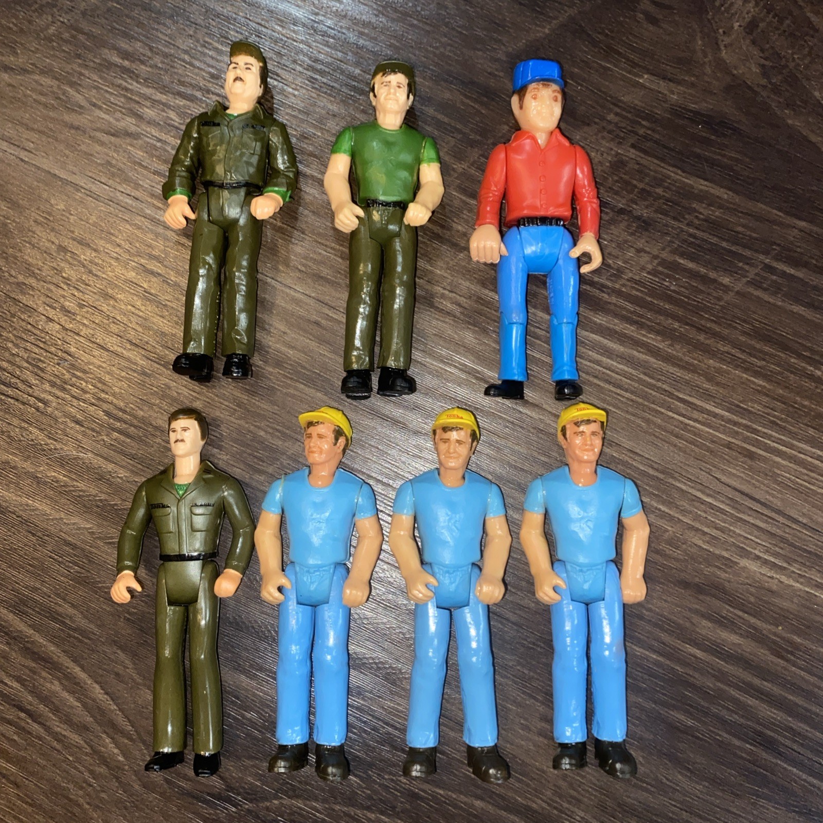 1979 Vintage Tonka Play People Figure Lot Mechanic and Construction with Hat