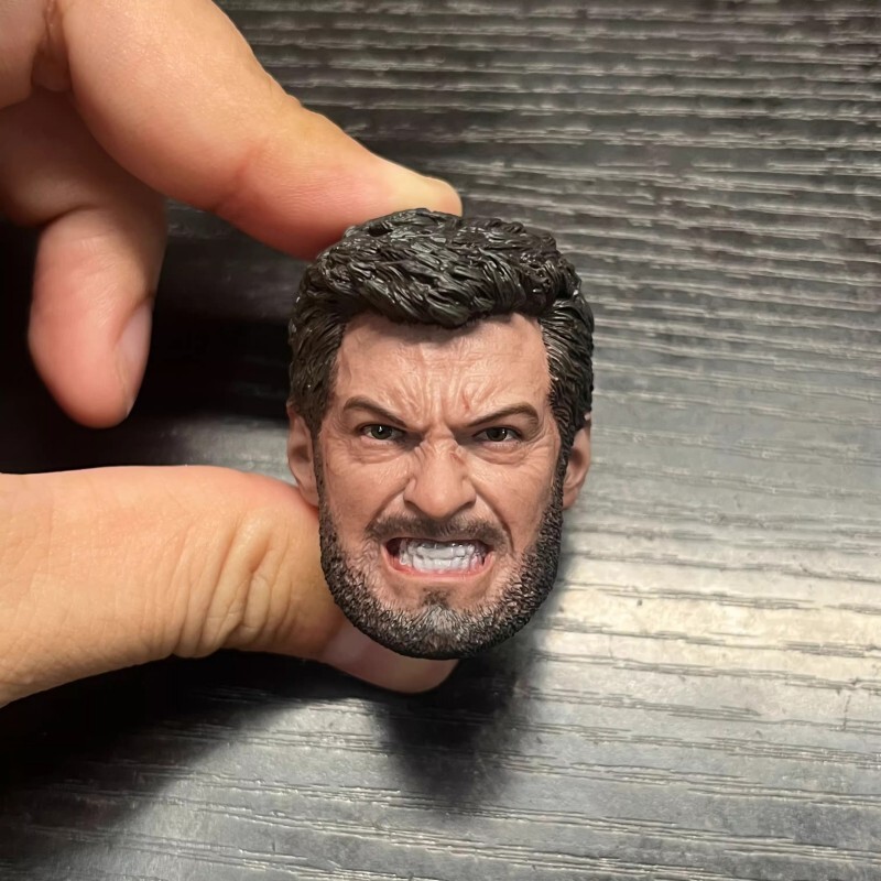 1/6 Young Man With Bearded Cheeks Head Sculpture For 12″ Action Figure Body