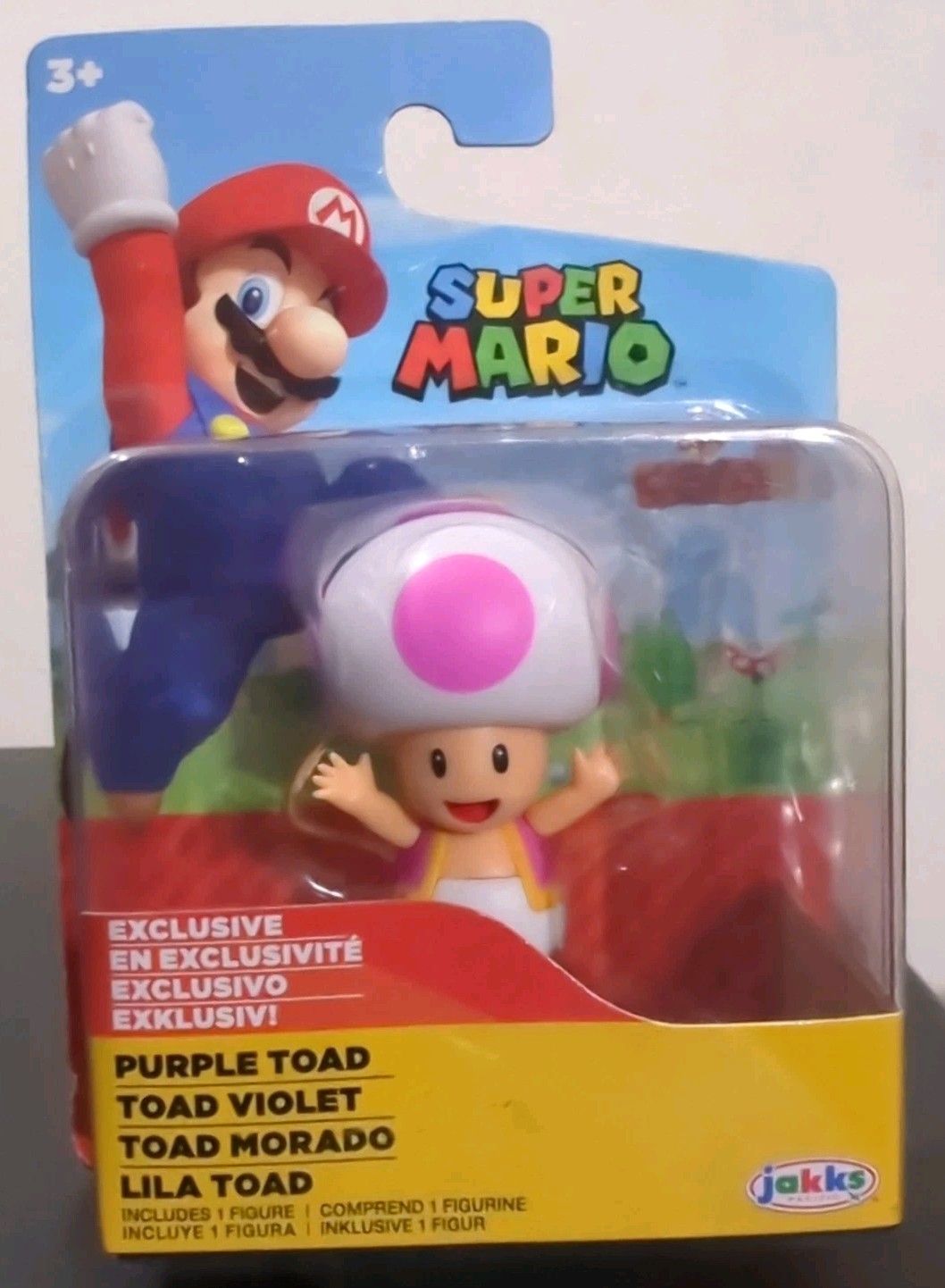 NEW Super Mario PURPLE TOAD 2.5″ EXCLUSIVE Jakks Pacific Nintendo Figure NIB