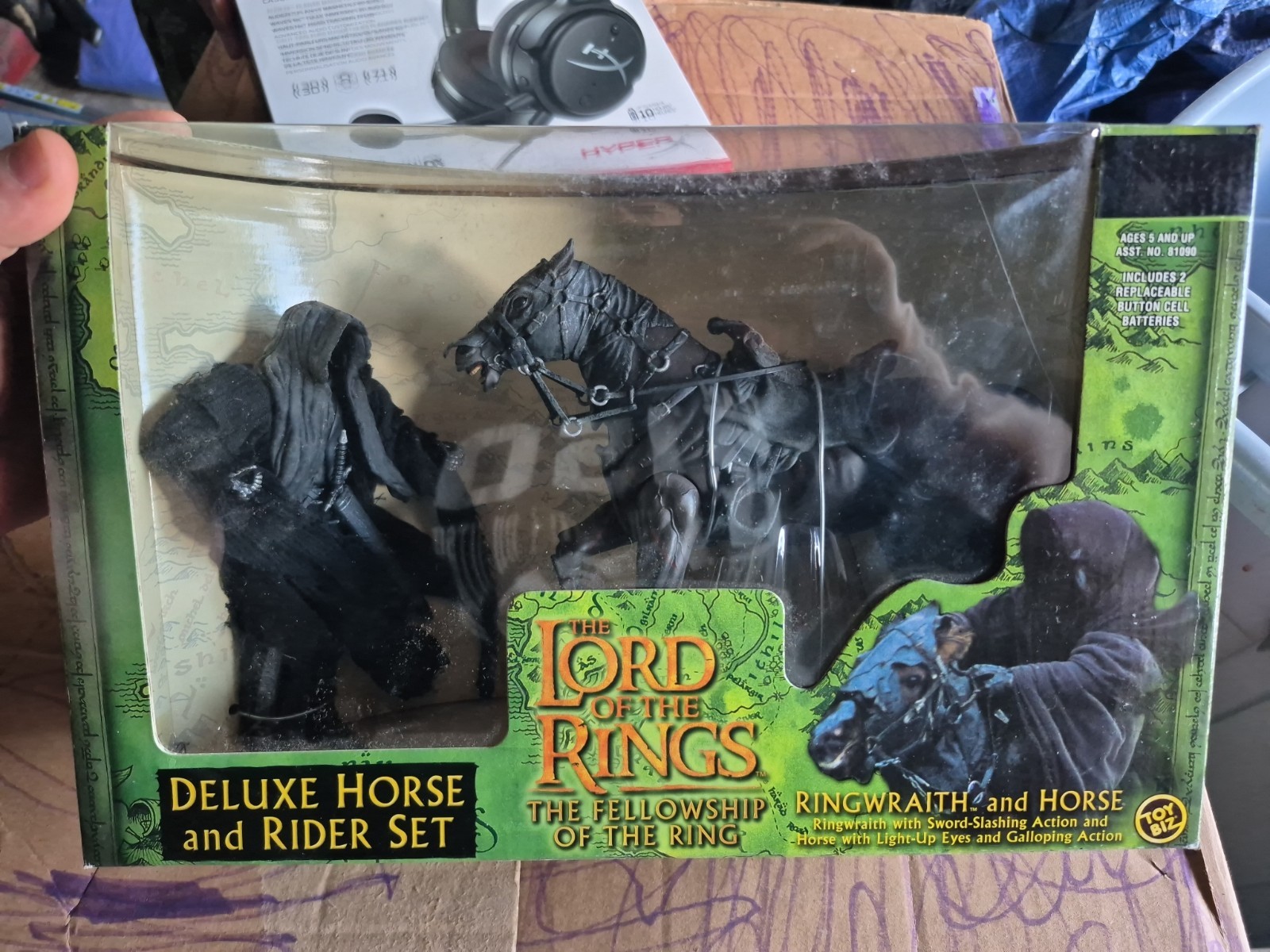 LORD OF THE RINGS RINGWRAITH AND HORSE THE FELLOWSHIP OF THE RING TOY BIZ S9