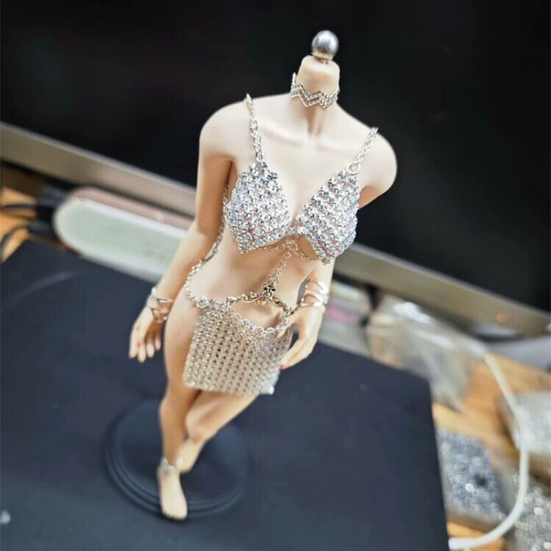 1Set 1:6 Scale Chain Outfit Clothes For Action Figure Body 12″ Female Toys